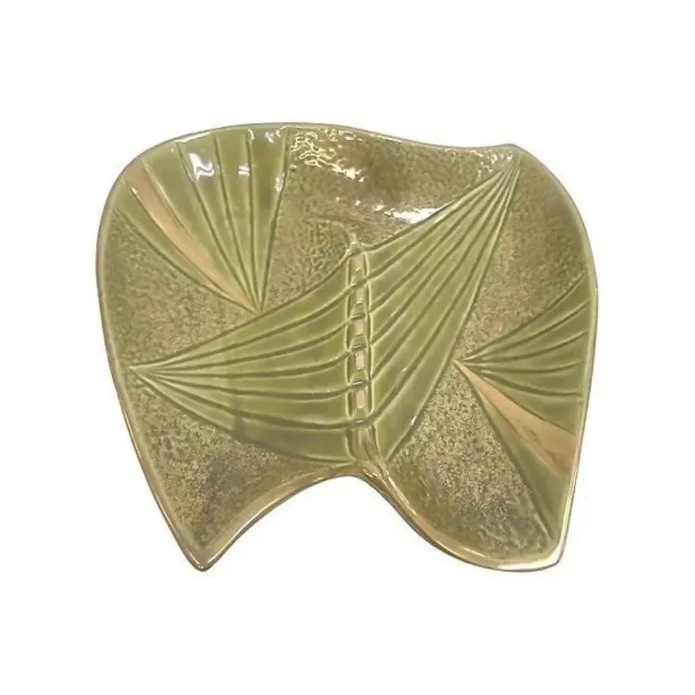 Vintage Green Ceramic Dish